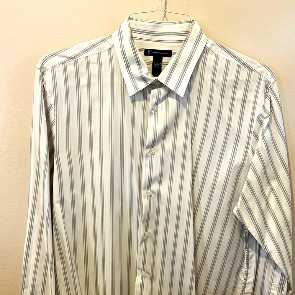 NWOT - White with Strips Dress Shirt